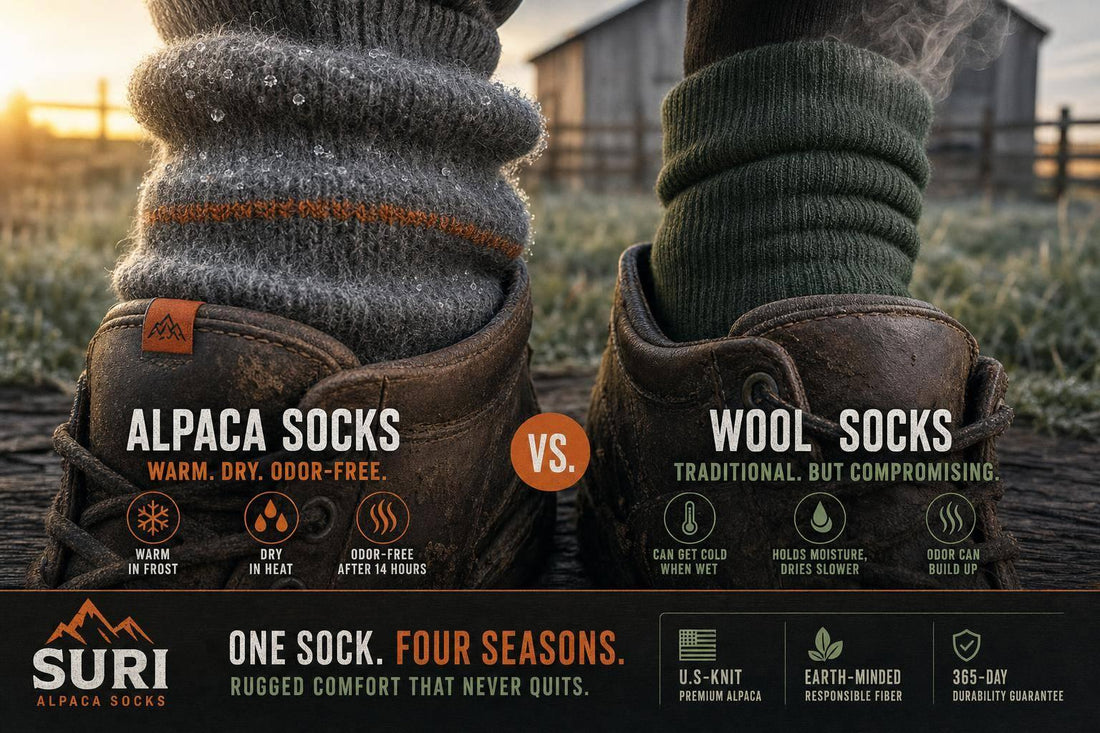 Alpaca Socks vs. Wool Socks for Farmers
