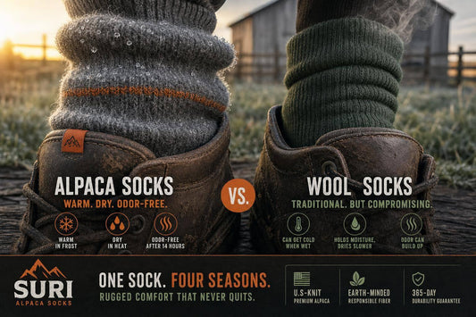 Alpaca Socks vs. Wool Socks for Farmers