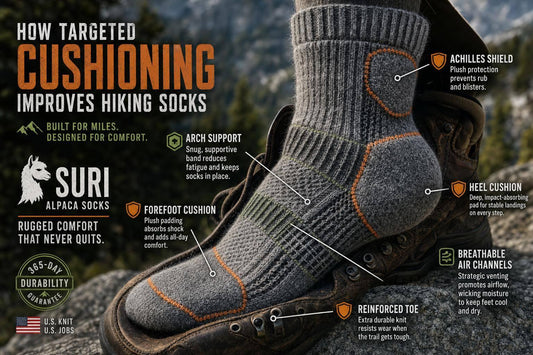 How Targeted Cushioning Improves Hiking Socks